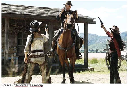 “We were just debating the basic economic theories of wealth distribution.” – Sara Sandoval, “Bandidas,” Eurocorp, 2006