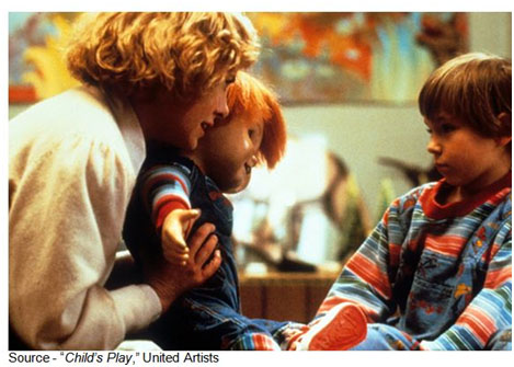 “Look, you stay here; I have to go tinkle” – Andy, “Child’s Play,” United Artists, 1988