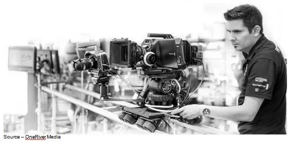 Work Load – Marco Solorio, OneRiver Media, sets up one of the cameras he used in the production of the firm’s documentary, “10/10ths” RAW content, work prints, audio, special effects, insurance, production prints and preserved copy is all digital today and requires masses of storage.