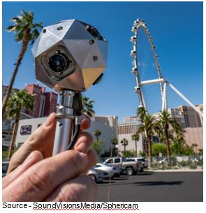 New Toy – Krieger couldn’t wait to try out his new “toy” and had his wife drive him around Las Vegas slowly so he was able to shoot a VR short film of the city by day. Even for those who have to visit the city for mind/feet numbing tradeshows, it can (almost) be a fun experience when captured in VR.